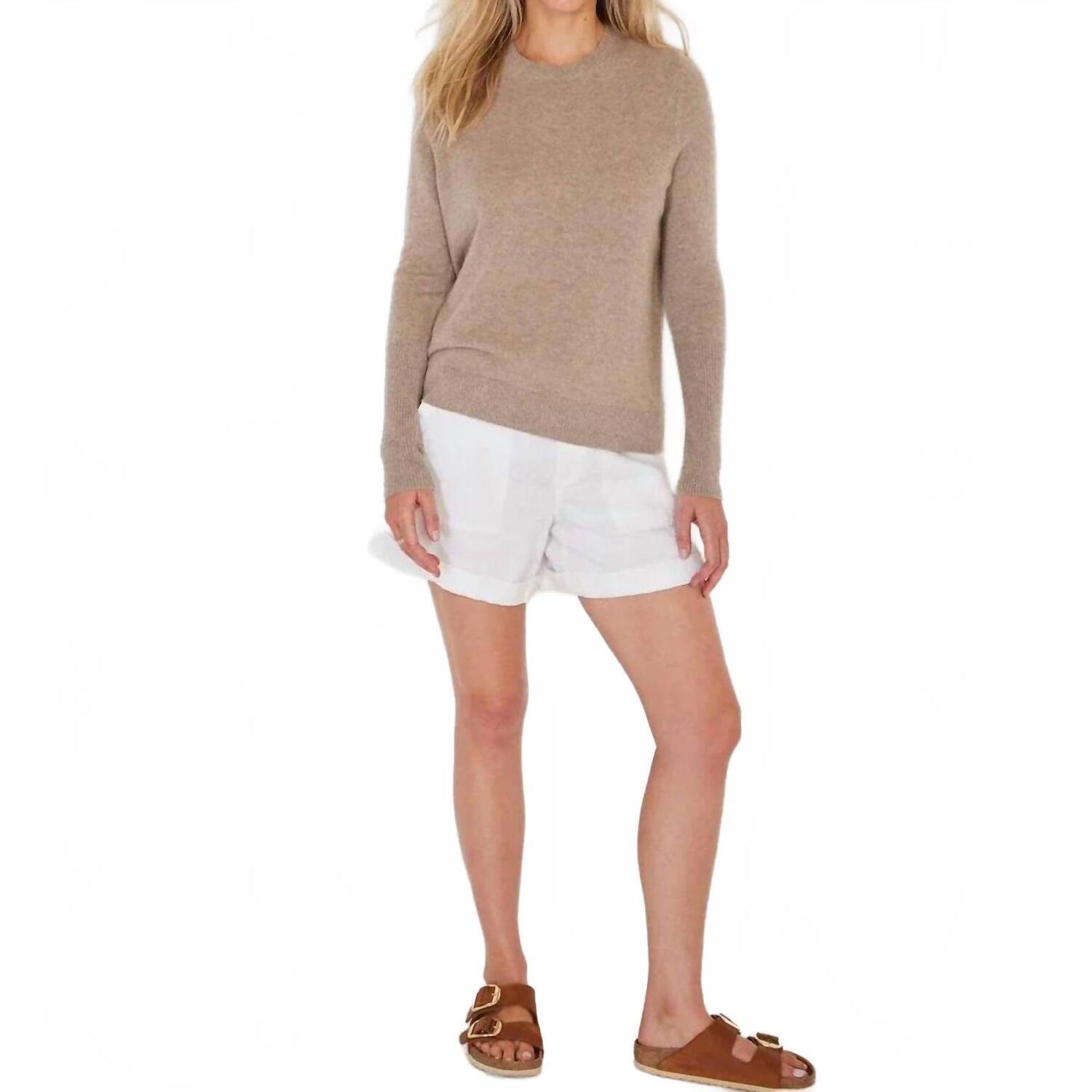 New Not Monday Chase Crewneck Sweater In Latte